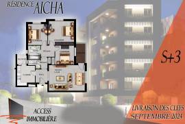 Appartement en S+3 de132m² ( A 4-2) au quatrième étage à la Nouvelle Soukra.
